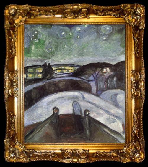 framed  Edvard Munch Starry Night, ta009-2